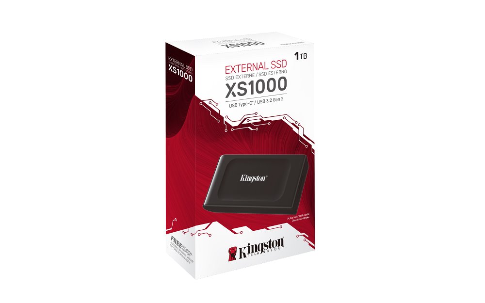 Kingston externí SSD 1000GB XS1000 (čtení/zápis: 1050/1000MB/s)