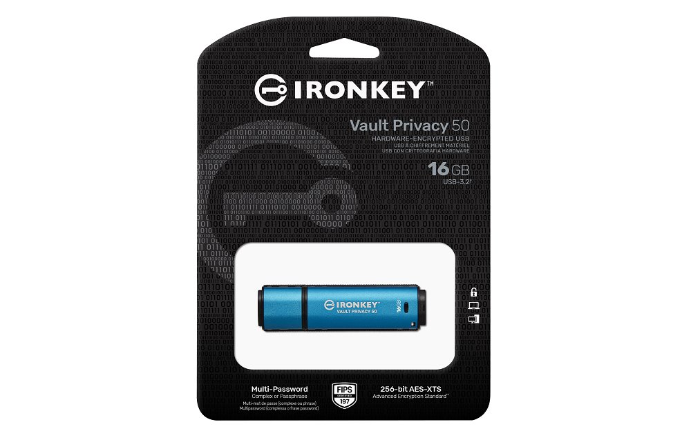 Kingston flash disk 16GB IronKey Vault Privacy 50