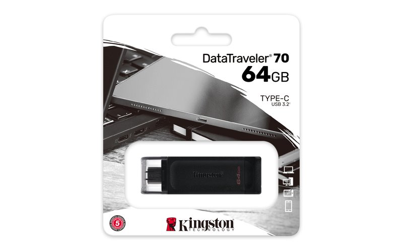 Kingston flash disk 64GB DT70 USB-C Gen 1