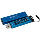 Kingston flash disk 64GB IronKey Keypad 200, FIPS 140-3 Lvl 3 (Pending) AES-256 Encrypted