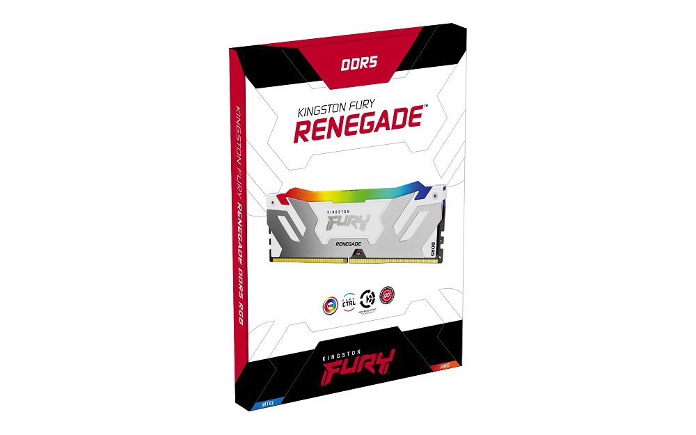 Kingston FURY Renegade White DDR5 32GB (Kit 2x16GB) 6400MT/s DIMM CL32 RGB XMP