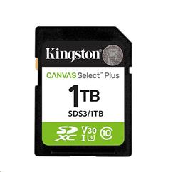 Kingston paměťová karta 1TB Canvas Select Plus Gen 3 SDXC 150R U1 UHS-I C10 V10