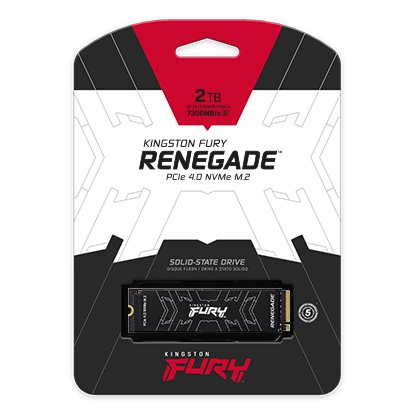 Kingston SSD 2000GB Fury Renegade PCIe 4.0 NVMe M.2 (čtení/zápis: 7300/7000MB/s; 1M/1M IOPS) Heatsink
