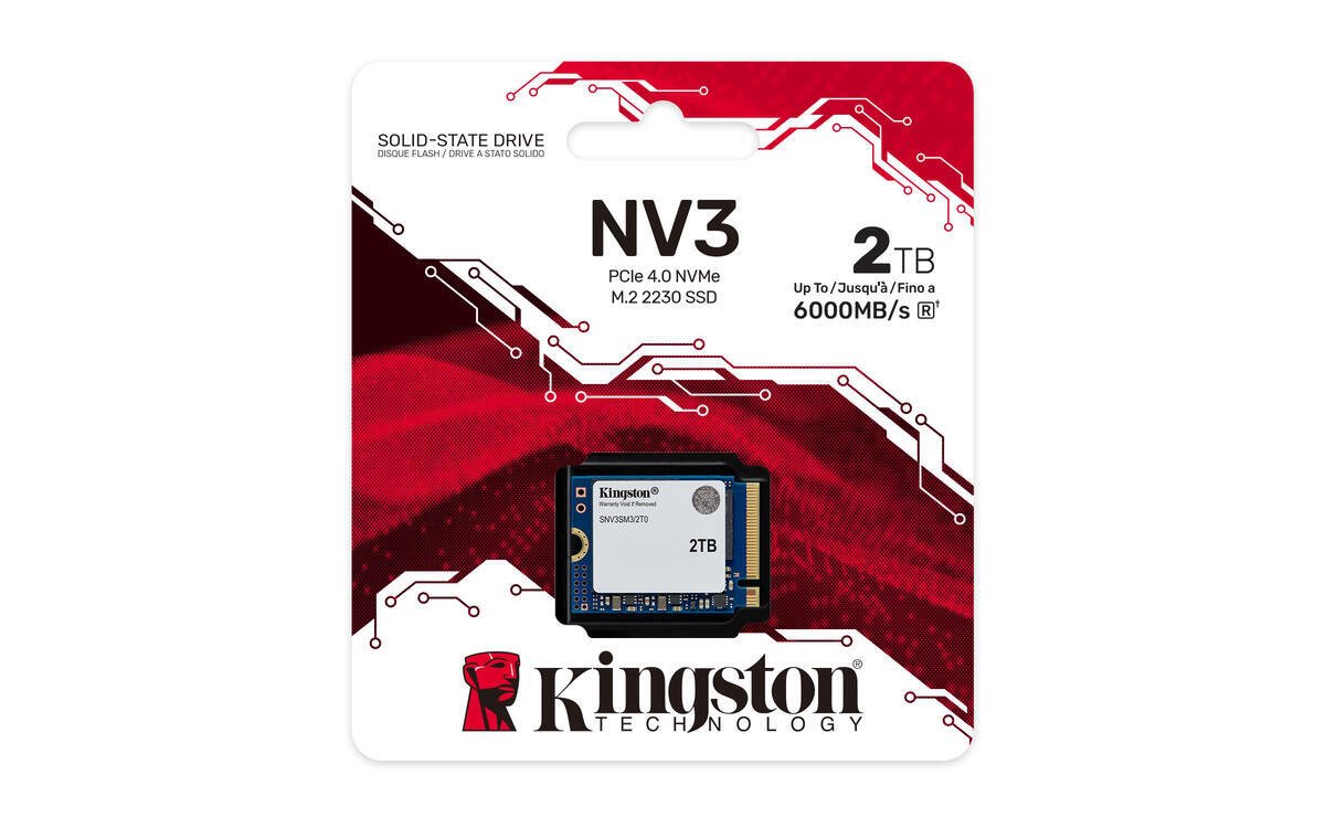 Kingston SSD 2000GB NV3 NVMe™ PCIe M.2 2230 (ctení/zápis: 6000/5000MB/s;)