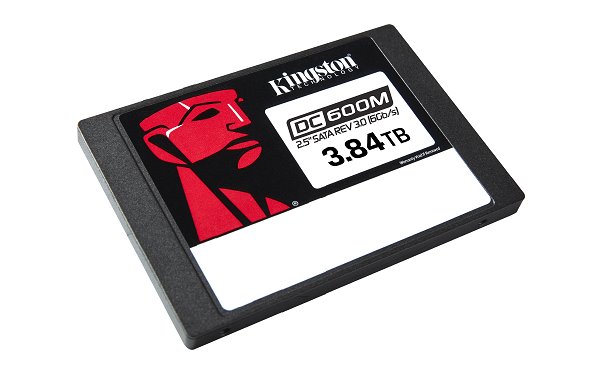 Kingston SSD DC600M 3840GB SATA III 2.5" 3D TLC (čtení/zápis: 560/530MBs; 94/59k IOPS; 1DWPD), Mixed-use