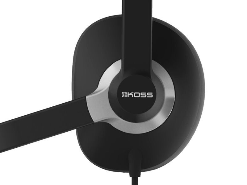 KOSS sluchátka CS300 USB, 20Hz - 22kHz, 2.4m, mikrofon - černá