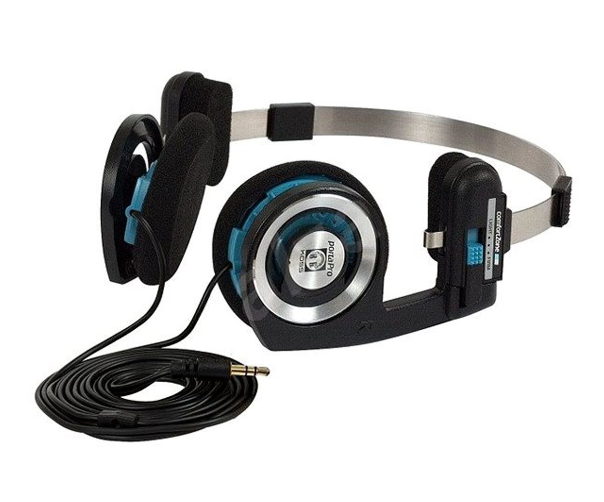 KOSS sluchátka Porta Pro, 15Hz - 25kHz, 101dB/mW, 3.5/6.3mm jack, 1.2m - černá