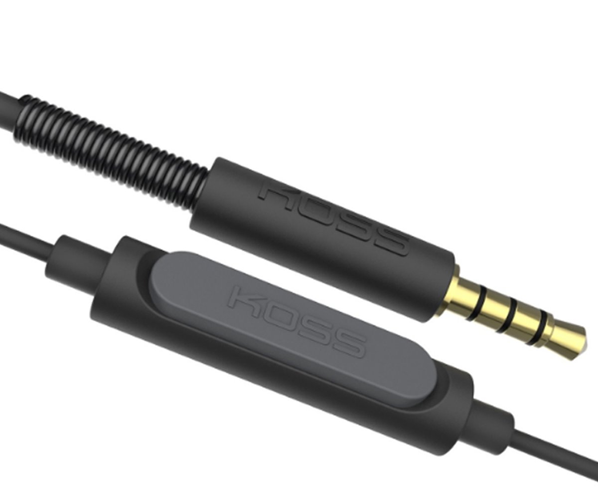 KOSS sluchátka Porta Pro MIC, 15Hz - 25kHz, 101dB/mW, 3.5mm jack, 1.2m - černá