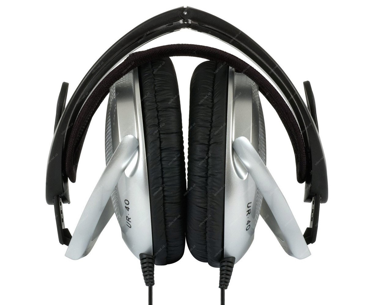 KOSS sluchátka UR40T, 20Hz - 20kHz, 94dB/mW, 3.5mm jack, 1.2m - stříbrná