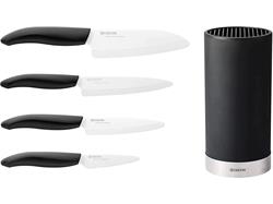 Kyocera Dárkový set, KB-RD BK 4KN FK EU (kulatý blok na nože, černý + 4 nože GEN), KB-RD BK 4KN FK EU (kulatý blok na no