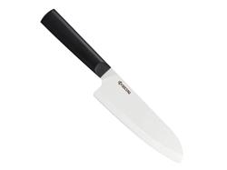 Kyocera keramický nůž, Chowa Series, Kuchařský nůž santoku, 16 cm, bílá čepel, černá rukojeť, TK-160 WH-BK