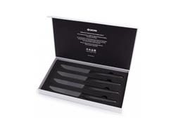 Kyocera keramický nůž, Steak Knives, Sada steakových nožů, 4 kusy, černá rukojeť, černá čepel, SK-4PC BKBK EU