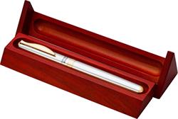 Kyocera kuličkové pero s vodním inkoustem v dřevěné krabičce, stříbrné, KCB-30W, KCB-30W Silver