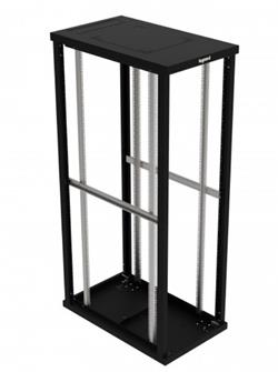 Legrand Linkeo DC 19" serverový rozvaděč 47U 800x1000, 1500kg, pouze rám bez dveří a bočnic, černý