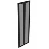 Legrand Linkeo DC dveře perforované dvoudílné pro 42U, šířky 600mm, černé