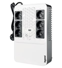 LEGRAND UPS Keor Multiplug 600VA/360W FR, Line-interactive, Tower, výstup 6x FR (CZ), USB nabíjení 1A - poškozená krabic