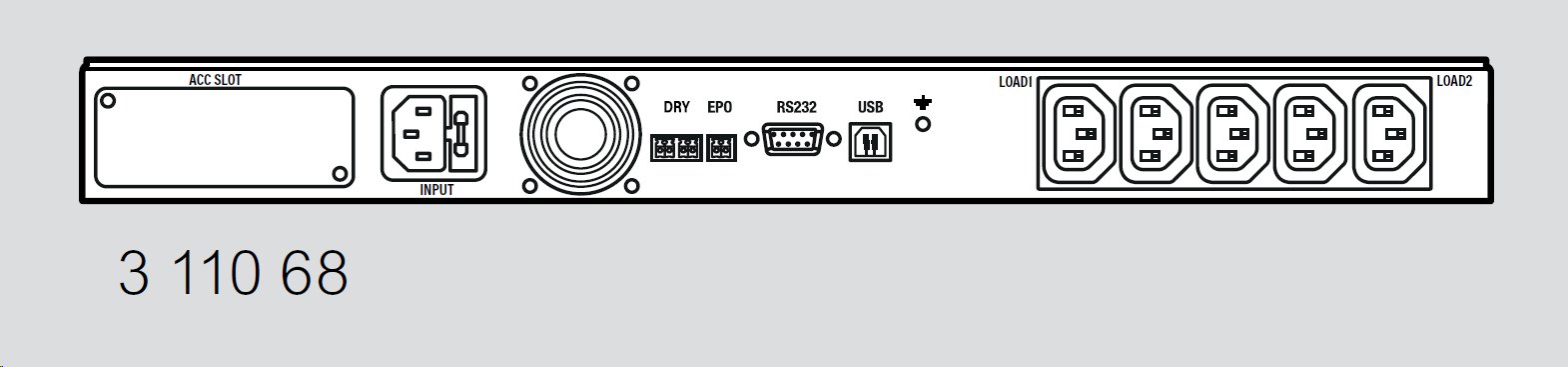 LEGRAND UPS Keor SPE Rack 1U 1500VA/1050W, Line-interactive, výstup 5x IEC C13, sinus, USB, slot pro LAN