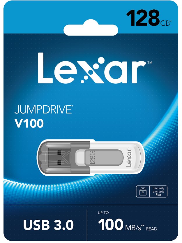 Lexar flash disk 128GB - JumpDrive V100 USB 3.0