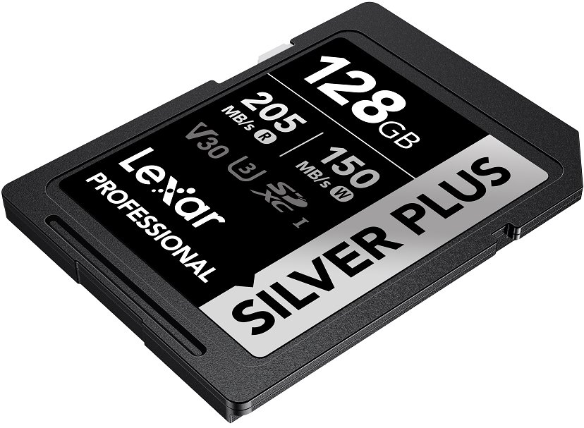 Lexar paměťová karta 128GB Professional SILVER PLUS SDXC™ UHS-I, čtení/zápis: 205/150MB/s