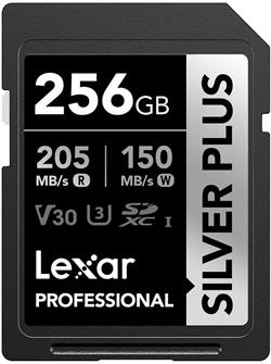 Lexar paměťová karta 256GB Professional SILVER PLUS SDXC™ UHS-I, čtení/zápis: 205/150MB/s