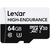 Lexar paměťová karta 64GB High-Endurance microSDHC/microSDXC™ UHS-I cards, (čtení/zápis:100/35MB/s) C10 A1 V30 U3