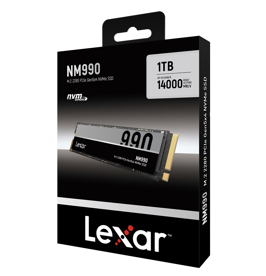 Lexar SSD NM-990 PCle Gen5x4 M.2 NVMe - 1TB (čtení/zápis: 14000/7500MB/s)