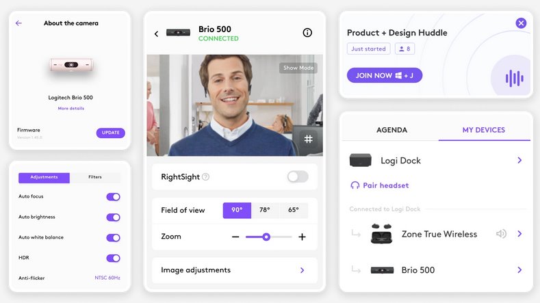 Logitech Brio 500 webcam - ROSE - EMEA