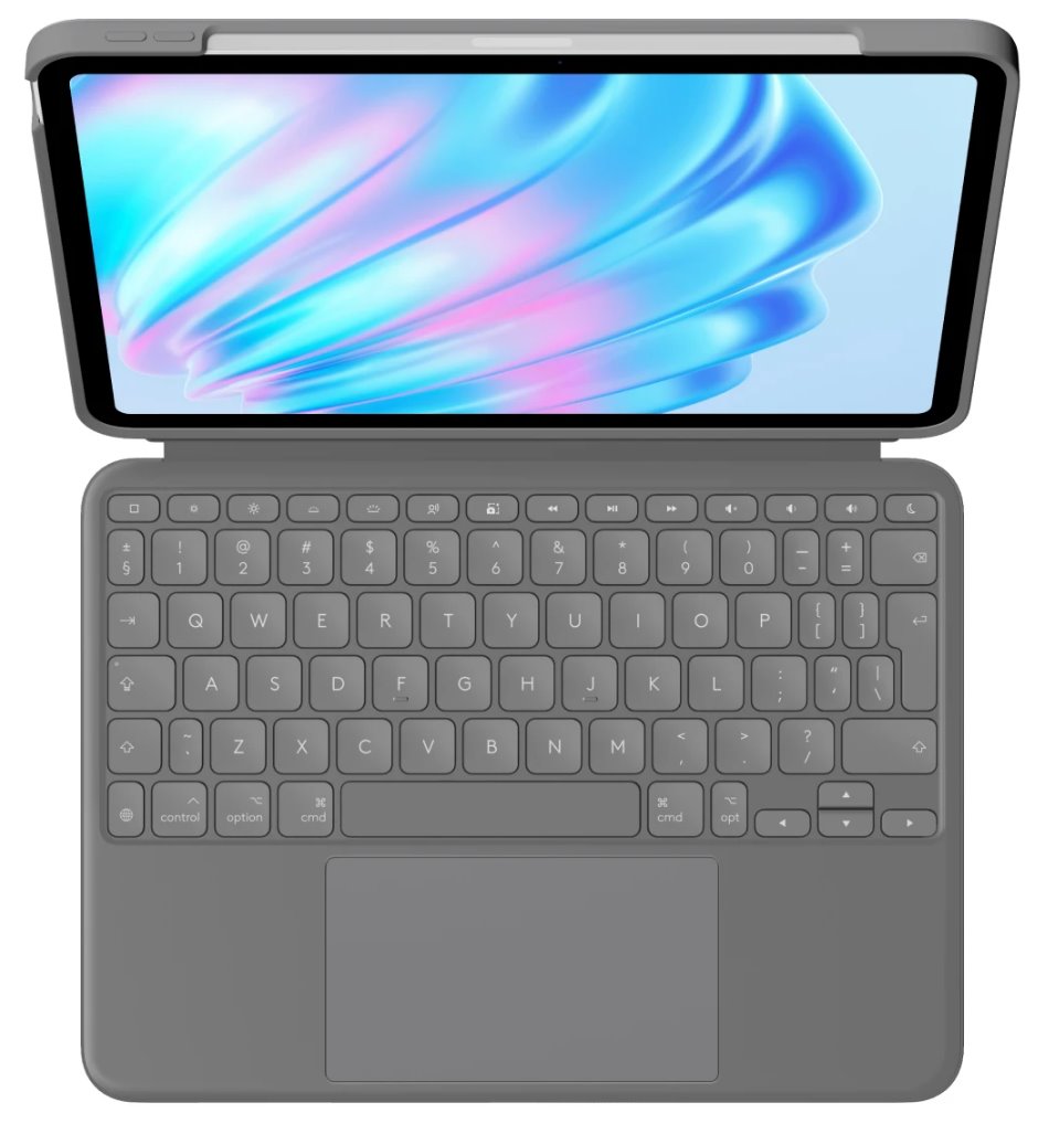Logitech Combo Touch iPad Air 11" (M2) - OXFORD GREY - CZE-SKY - INTNL