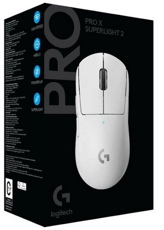 Logitech G PRO X SUPERLIGHT 2 LIGHTSPEED Gaming Mouse - WHITE - 2.4GHZ