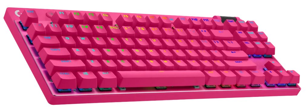 Logitech G PRO X TKL LIGHTSPEED Gaming Keyboard - MAGENTA - US INT'L - 2.4GHZ/BT - TACTILE