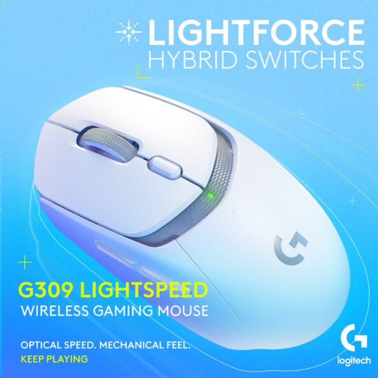 Logitech G309 LIGHTSPEED Gaming Mouse - WHITE - EER2
