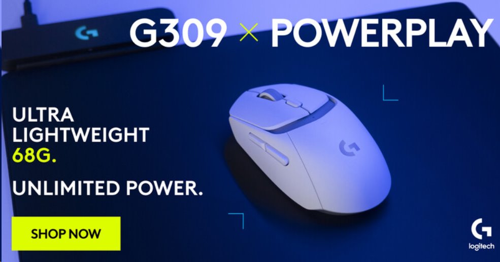 Logitech G309 LIGHTSPEED Gaming Mouse - WHITE - EER2