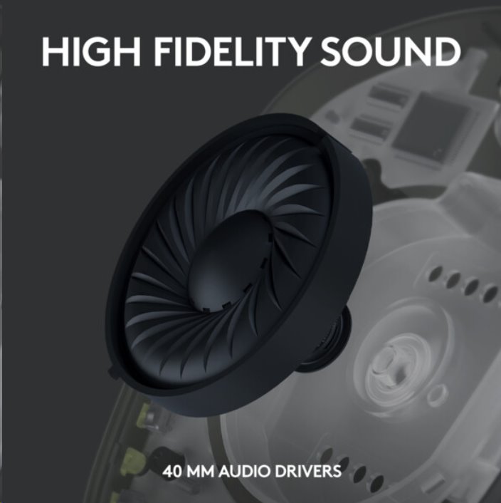 Logitech G435 LIGHTSPEED Wireless Gaming Headset - BLACK