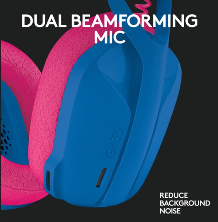 Logitech G435 LIGHTSPEED Wireless Gaming Headset - BLUE