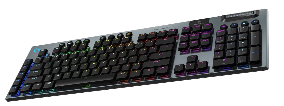 Logitech G915 X LIGHTSPEED Low-Profile Wireless Gaming Keyboard - CLICKY - BLACK - US - 2.4GHZ/BT - USB-C - EMEA