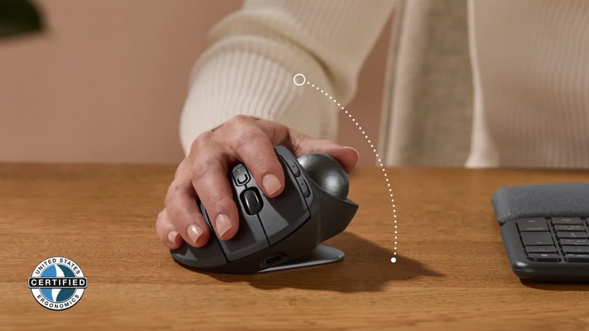 Logitech MX Ergo S Advanced Wireless Trackball - GRAPHITE - 2.4GHZ/BT