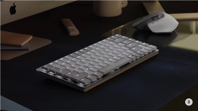 Logitech MX Mechanical Mini for Mac Minimalist Wireless Illuminated Keyboard - PALE GREY - US INT'L - EMEA