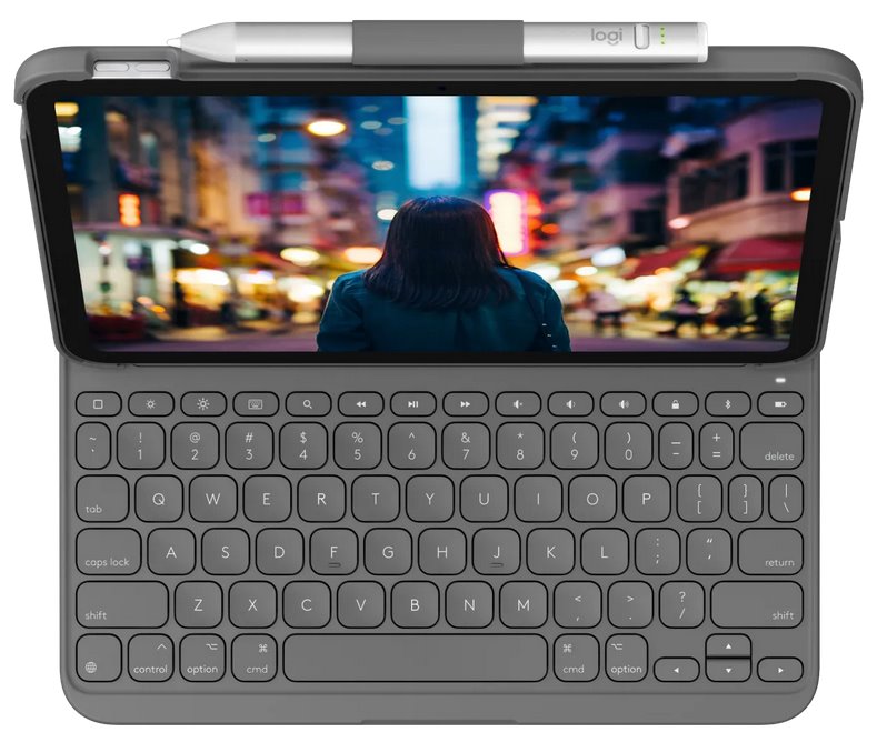 Logitech Slim Folio for iPad (10th gen a A16) - GREY - US - INTNL