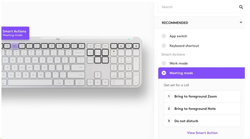 Logitech Wireless Keyboard SLIM K950 - WHITE - US INT'L 2.4GHz/BT