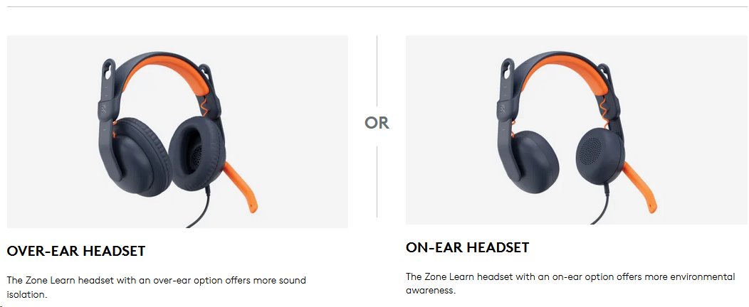 Logitech Zone Learn - CLASSIC BLUE - USB-C OVER EAR