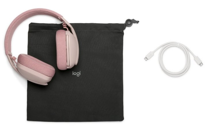 Logitech Zone Vibe 100 headset - ROSE