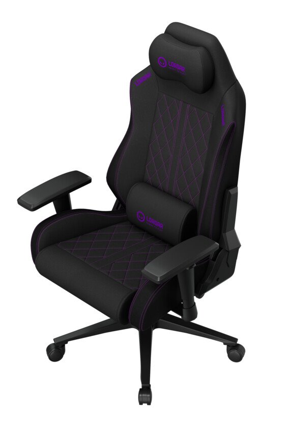 LORGAR CHA41, Ergonomic Gaming Chair Advanced, premium anti-stain fabric, Black/pur