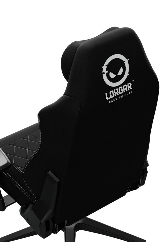 LORGAR CHA41, Ergonomic Gaming Chair Advanced, premium anti-stain fabric, Black/white
