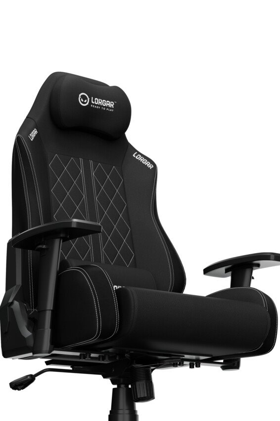 LORGAR CHA41, Ergonomic Gaming Chair Advanced, premium anti-stain fabric, Black/white