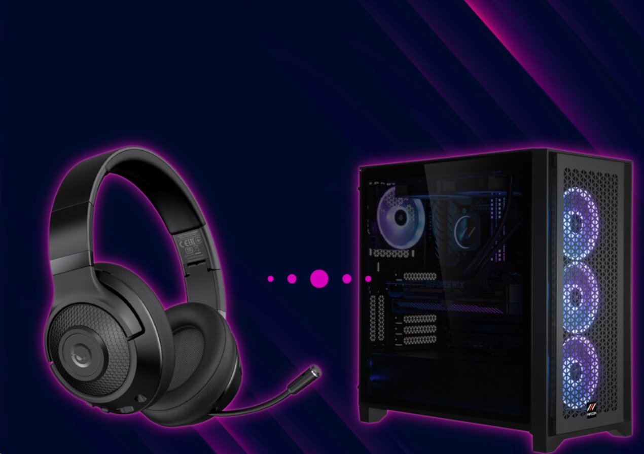 LORGAR herní headset Noah 500, BT 5.3, až 58 hodin černý