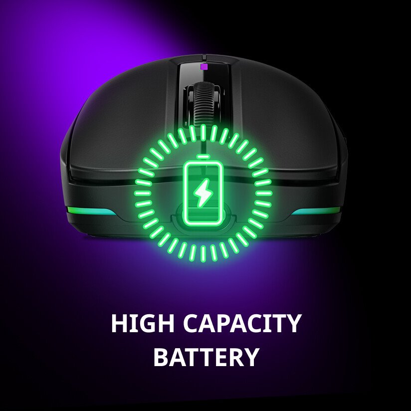 Lorgar herní myš MSA10W bezdrátová, bílá