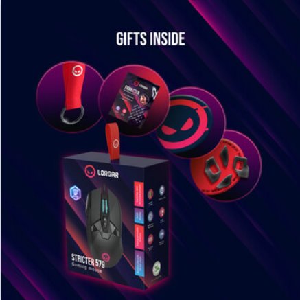 LORGAR herní myš Stricter 579, drátová, OLED display, až 12 000 DPI, RGB, Pixart PMW 3336, 9tl., makra, černá