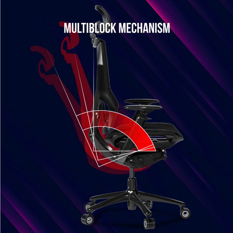 LORGAR herní židle Grace 855, černá/červená