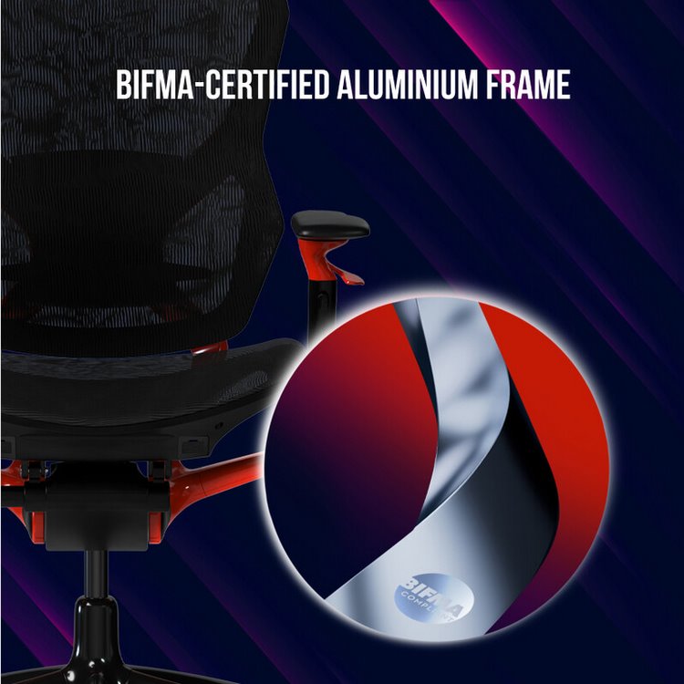 LORGAR herní židle Grace 855, černá/červená