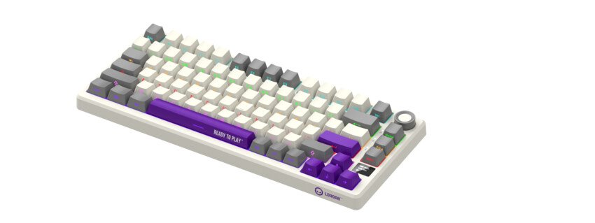 LORGAR Klávesnice KBP7075MW, mechanická, 75%, bezdrátová herní, béžová, CS